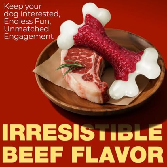 Nylon Chew Toy for Large Dogs Aggressive Chewers Indestructible Bone Shape - Picture 4 of 7